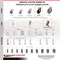 Service Caster 4 Inch Thermoplastic Wheel 1/2 Inch Threaded Stem Caster Set with 2 Brakes SCC SCC-TS05S410-TPRS-121315-2-SLB-2 - alternate 5